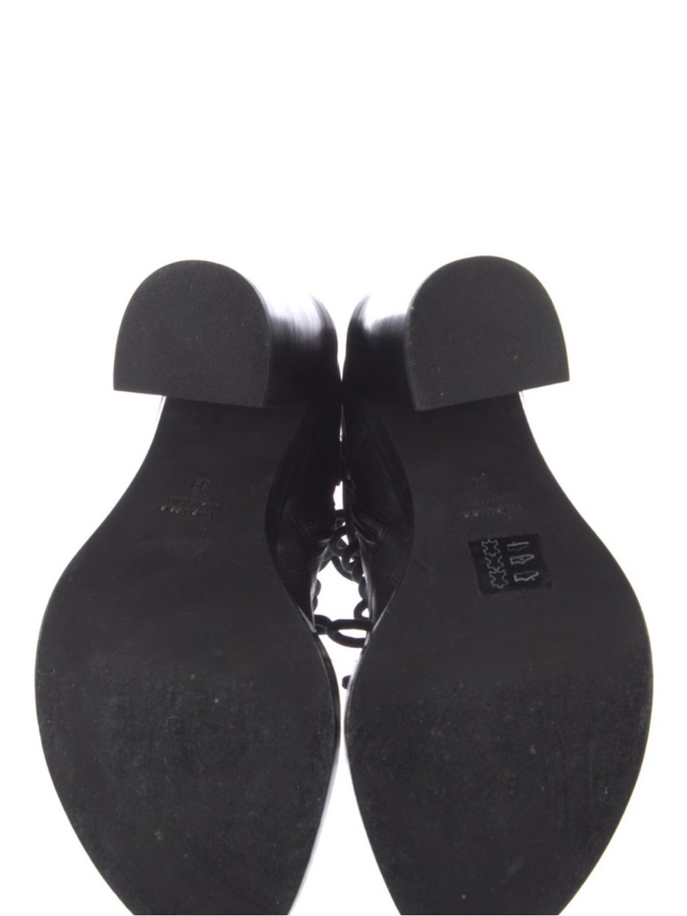 Ann Demuelemester Leather Iconic Lace Up Sandals Booties Heels Like New 39 - Picture 3 of 5